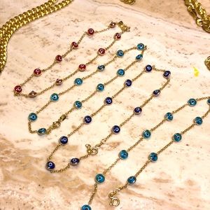 14 kt yellow gold 10 “ ankle bracelet